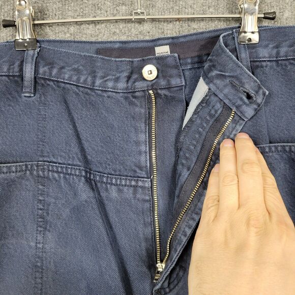 MARITHE FRANCOIS GIRBAUD Baggy Double Knee Denim Blue Jeans Big Pockets SIZE 44 - Picture 5 of 15